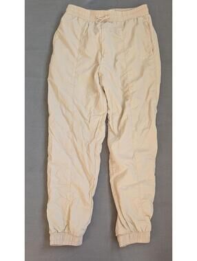 WILO THE LABEL Jogger Pants Mens M Beige Elastic Waist Lined Tapered Athletic